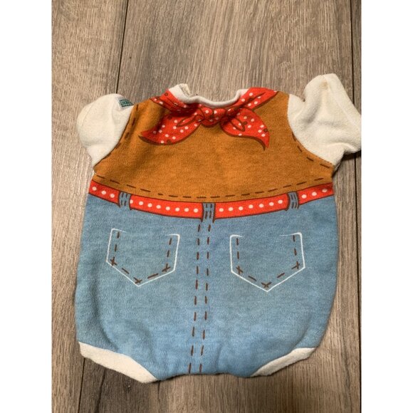 Cabbage Patch Kids CPK Western Cowboy Short Sleeve Body Suit Doll Outfit '84 VTG - Picture 2 of 5